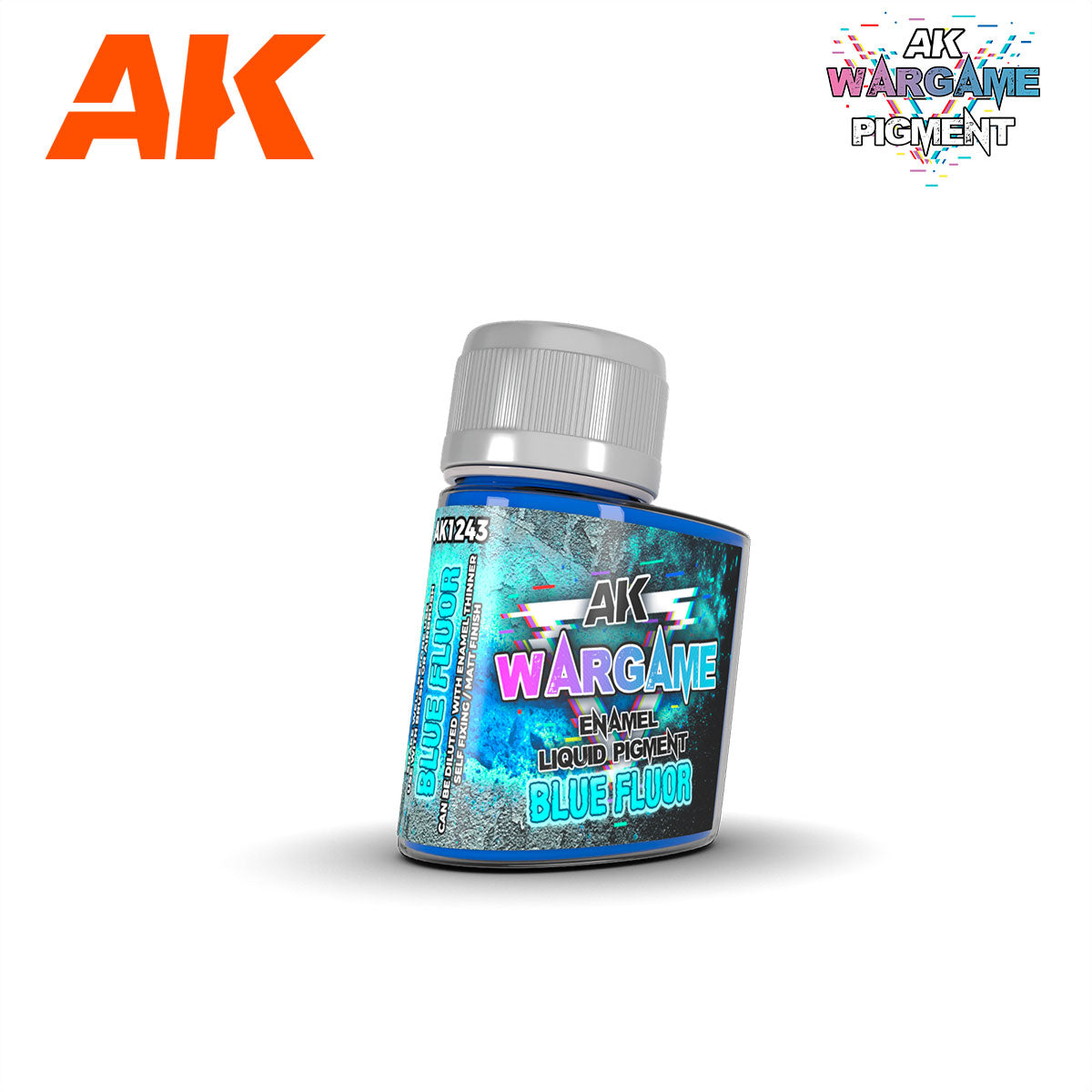 AK Interactive Wargame Enamel Liquid Pigments Fluorescent Blue 35ml