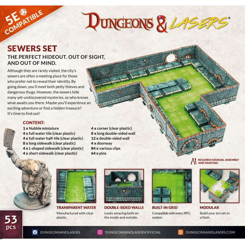 Archon Studio Dungeons and Lasers: Sewers Set (D&L Starter Sets)