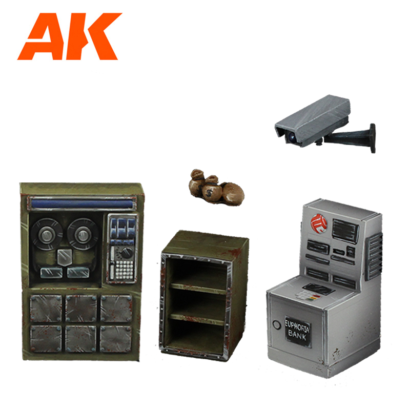 AK Interactive Bank Wargame Set 100% Polyurethane Resin Compatible With 30-35MM Scale