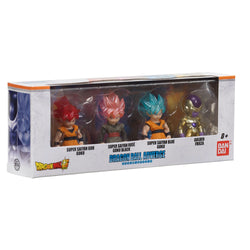 Bandai Adverge "Dragon Ball Super" Set of 4 (Goku Rose, SS Blue Goku, Golden Freiza, Goku God)