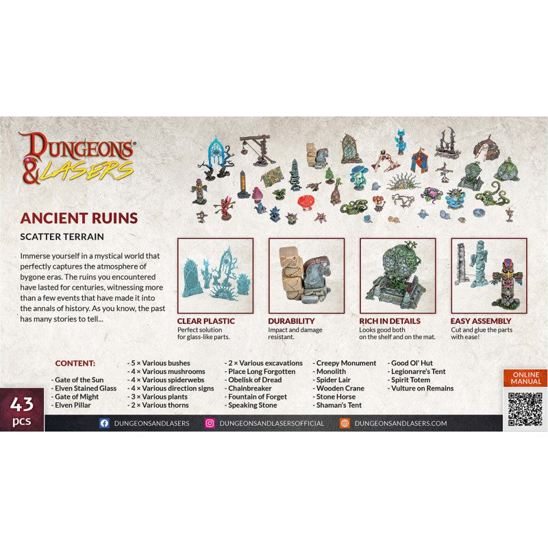 Archon Studio Dungeons and Lasers: Ancient Ruins Scatter Terrain (D&L: Expansion Sets)