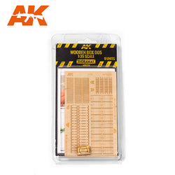 AK Interactive Laser Cut Wooden Box 001 / 1:35, 9 Units