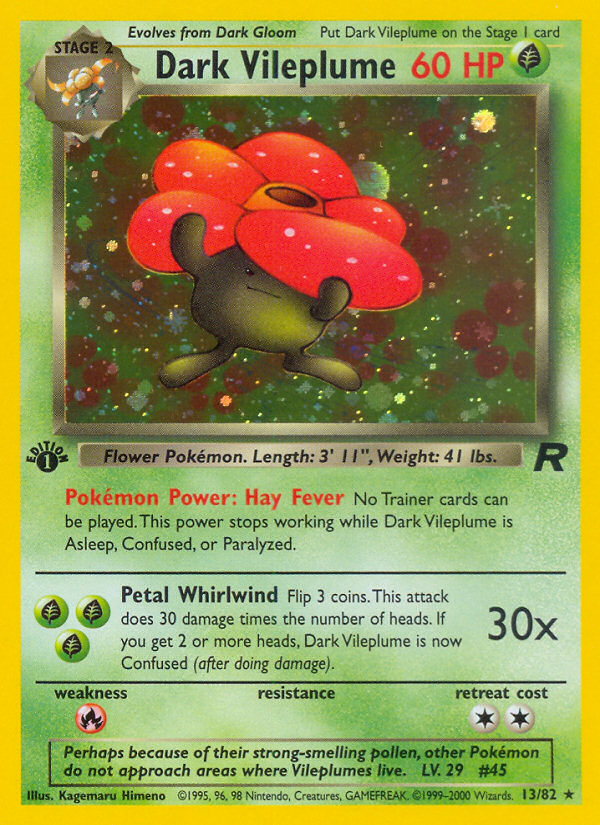 Dark Vileplume (13/82) [Team Rocket 1st Edition]