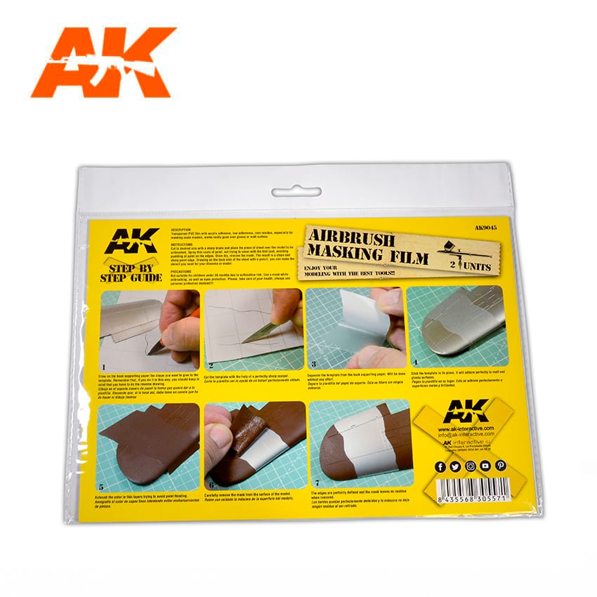 AK Interactive Airbrushing Masking Film (2 Units Size A4)