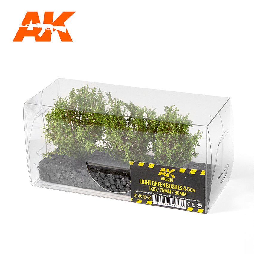 AK Interactive Light Green Bushes 4-6 cm