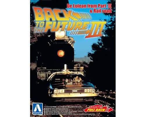 Aoshima Back To The Future 1/43 Pullback DELOREAN from PART 3& Rail road
