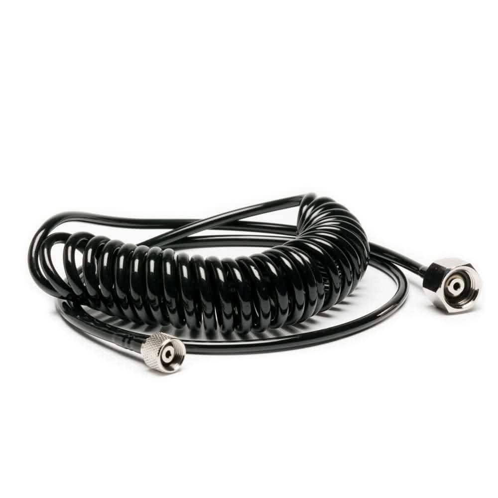 IWATA 6FT Cobra Coil Airbrush Hose with Iwata Airbrush Fitting and 1/4IN Compressor Fitting
