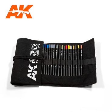 AK Interactive Weathering Pencil Full Range Cloth Case (All 37 Colours)