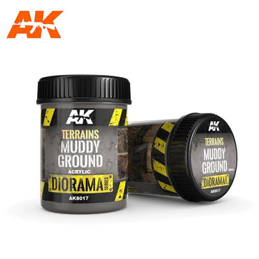 AK Interactive Terrains Muddy Ground - 250ml (Acrylic)