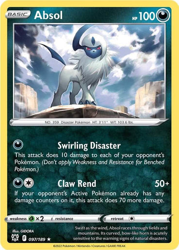 Absol (097/189) [Sword & Shield: Astral Radiance]