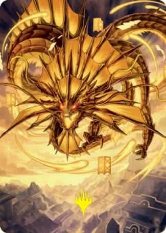 Ao, the Dawn Sky 2 Art Card (Gold-Stamped Signature) [Kamigawa: Neon Dynasty Art Series]