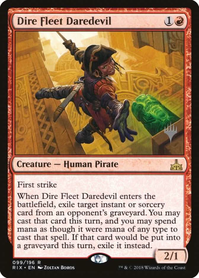 Dire Fleet Daredevil (Promo Pack) [Rivals of Ixalan Promos]