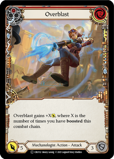Overblast (Red) [U-CRU112] (Crucible of War Unlimited)  Unlimited Rainbow Foil