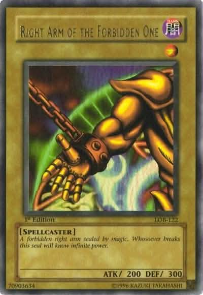 Right Arm of the Forbidden One [LOB-122] Ultra Rare