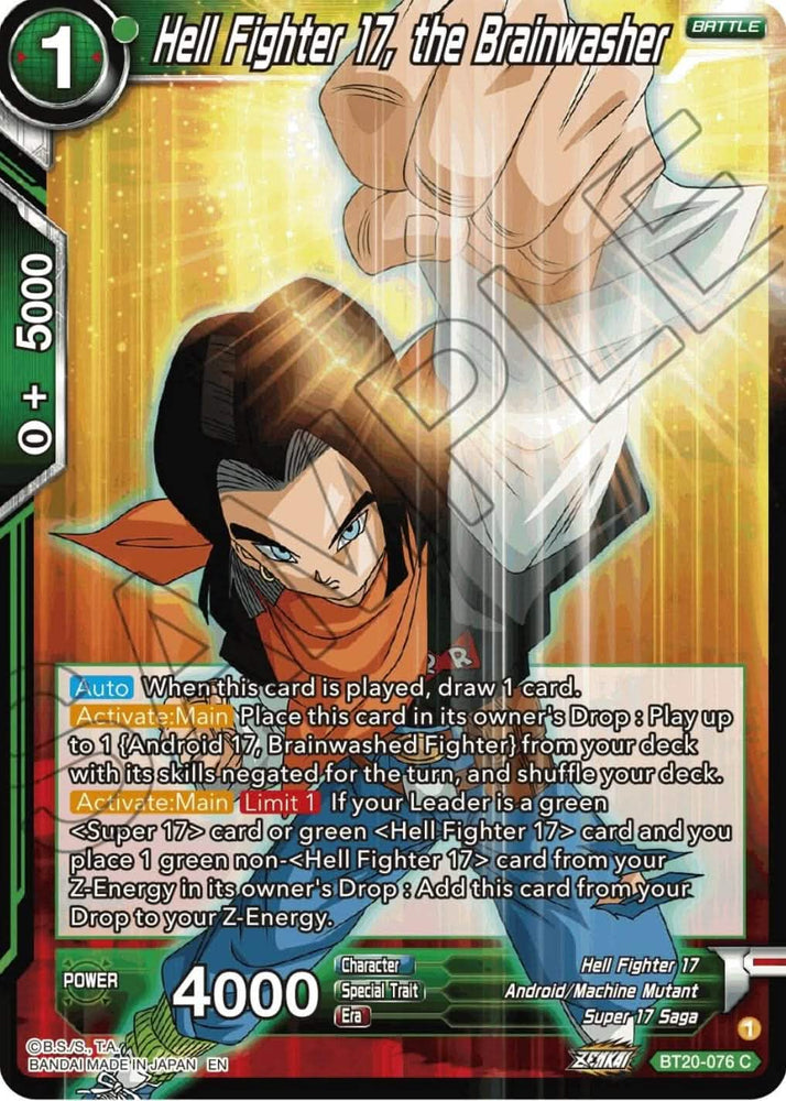 Hell Fighter 17, the Brainwasher (BT20-076) [Power Absorbed]