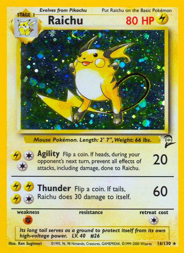 Raichu (16/130) [Base Set 2]