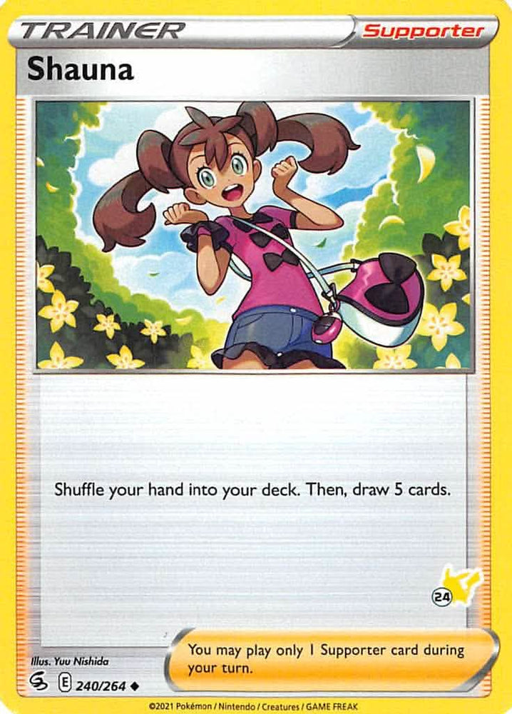 Shauna (240/264) (Pikachu Stamp #24) [Battle Academy 2022]
