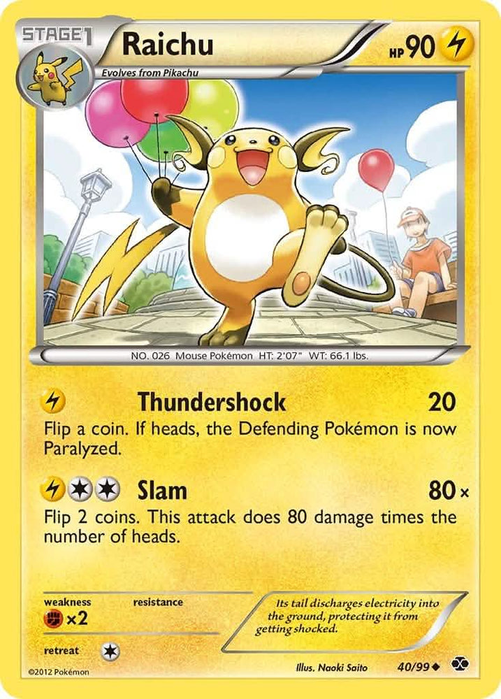 Raichu (40/99) (Cosmos Holo) (Blister Exclusive) [Black & White: Next Destinies]
