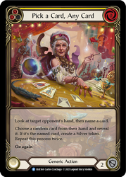 Pick a Card, Any Card (Yellow) [EVR168] (Everfest)  1st Edition Extended Art Rainbow Foil