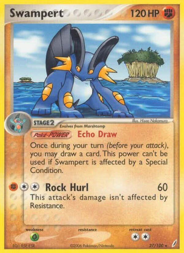 Swampert (27/100) (Theme Deck Exclusive) [EX: Crystal Guardians]