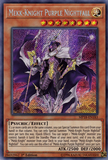 Mekk-Knight Purple Nightfall [MP18-EN183] Secret Rare