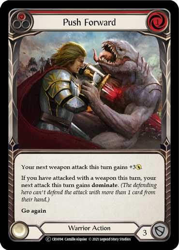 Push Forward (Red) [U-CRU094] (Crucible of War Unlimited)  Unlimited Rainbow Foil