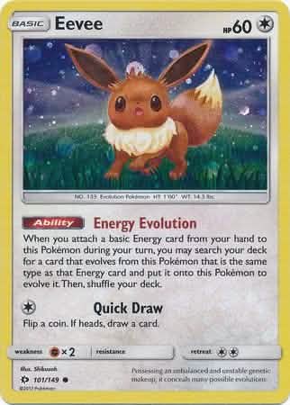 Eevee (101/149) (Cosmos Holo) [Sun & Moon: Base Set]