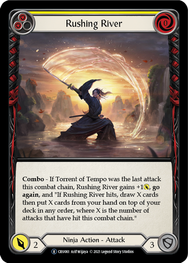 Rushing River (Yellow) [U-CRU061] (Crucible of War Unlimited)  Unlimited Rainbow Foil