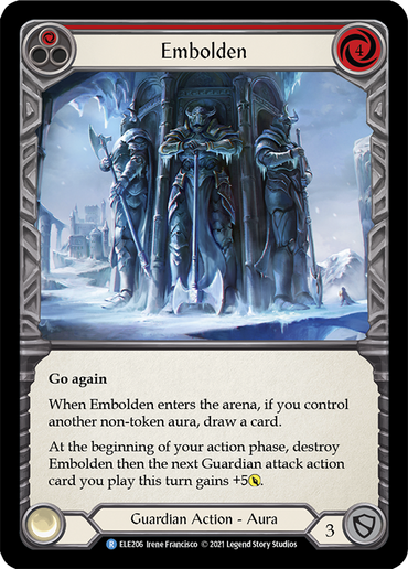 Embolden (Red) [ELE206] (Tales of Aria)  1st Edition Rainbow Foil