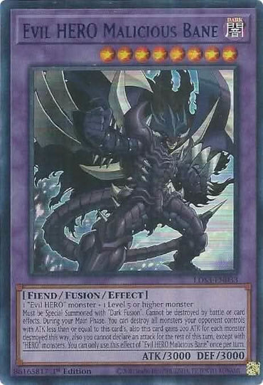 Evil HERO Malicious Bane (Blue) [LDS3-EN033] Ultra Rare