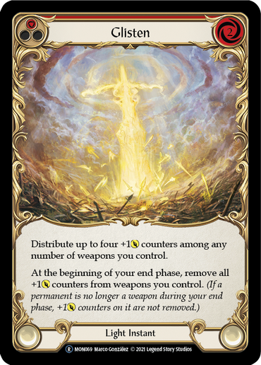 Glisten (Red) [U-MON069-RF] (Monarch Unlimited)  Unlimited Rainbow Foil