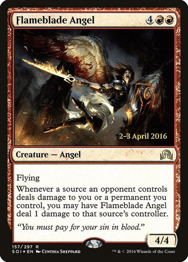 Flameblade Angel [Shadows over Innistrad Prerelease Promos]