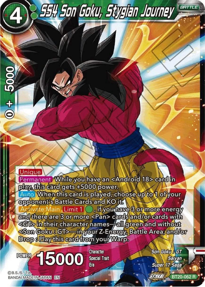 SS4 Son Goku, Stygian Jounrey (BT20-062) [Power Absorbed]