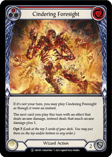 Cindering Foresight (Red) [U-CRU165] (Crucible of War Unlimited)  Unlimited Normal