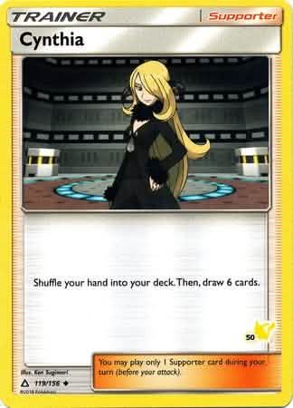 Cynthia (119/156) (Pikachu Stamp #50) [Battle Academy 2020]
