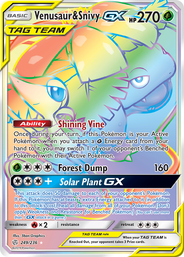 Venusaur & Snivy GX (249/236) [Sun & Moon: Cosmic Eclipse]