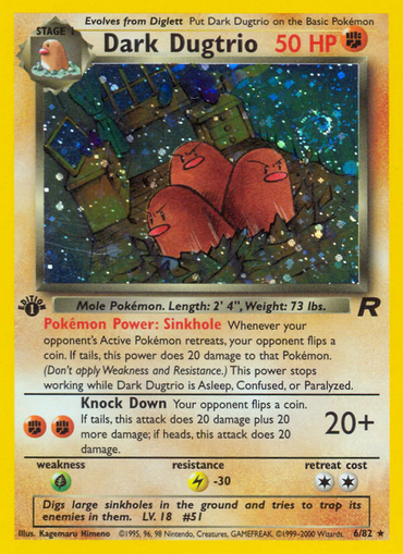 Dark Dugtrio (6/82) [Team Rocket 1st Edition]