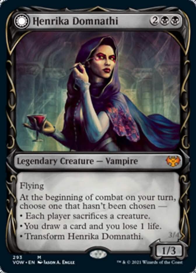 Henrika Domnathi // Henrika, Infernal Seer (Showcase Fang Frame) [Innistrad: Crimson Vow]