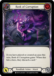 Reek of Corruption (Yellow) [EVR114] (Everfest)  1st Edition Rainbow Foil