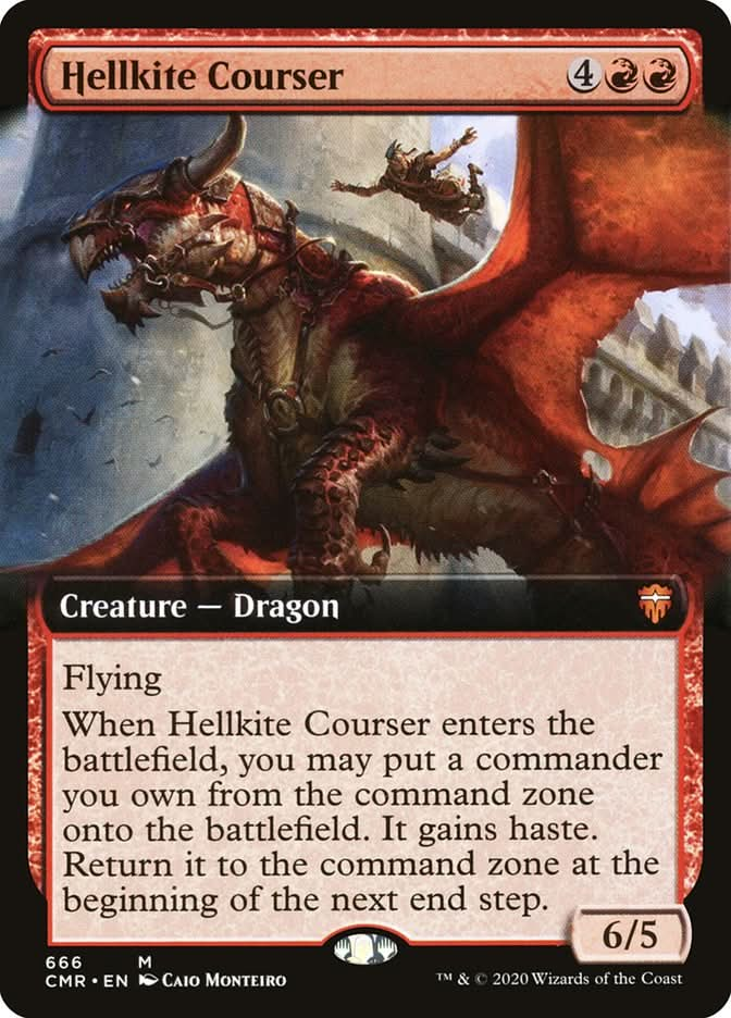 Hellkite Courser (Extended Art) [Commander Legends]