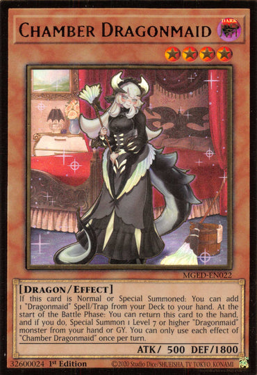 Chamber Dragonmaid [MGED-EN022] Gold Rare