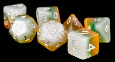 RESIN 7 DICE SET KIWI 16MM