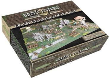 BATTLE SYSTEMS GAME MAT GRASSY FIELDS 6X4 TABLE
