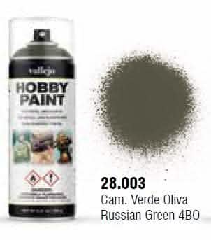 VALLEJO: AEROSOL RUSSIAN GREEN 4BO 400ML