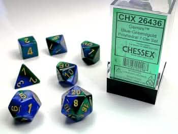 GEMINI 7-DIE SET BLUE-GREEN/GOLD