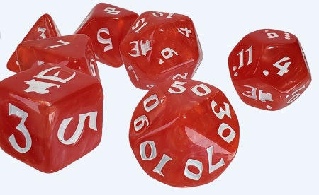 MUNCHKIN DICE SET - RED/WHITE