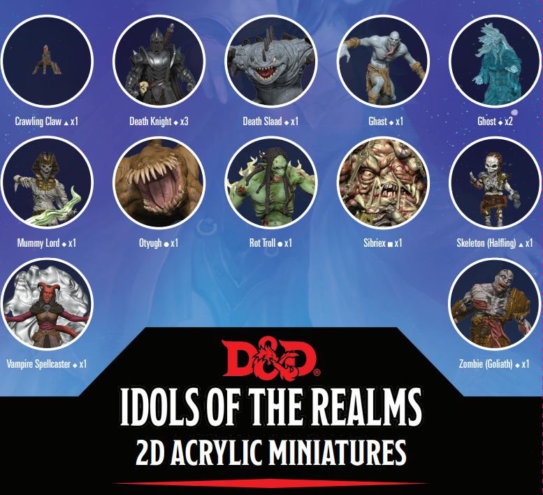 DND IDOLS 2D MINIS BONEYARD SET 1