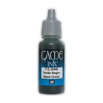 VALLEJO: GAME COLOR BLACK GREEN INK 17ML