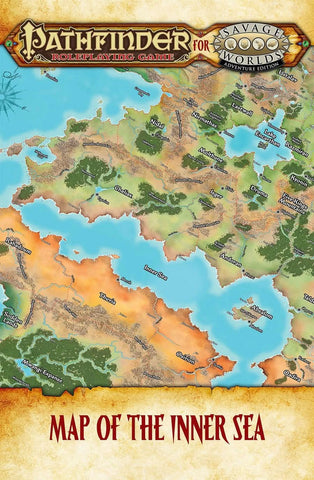 PATHFINDER FOR SAVAGE WORLDS INNER SEA POSTER MAP