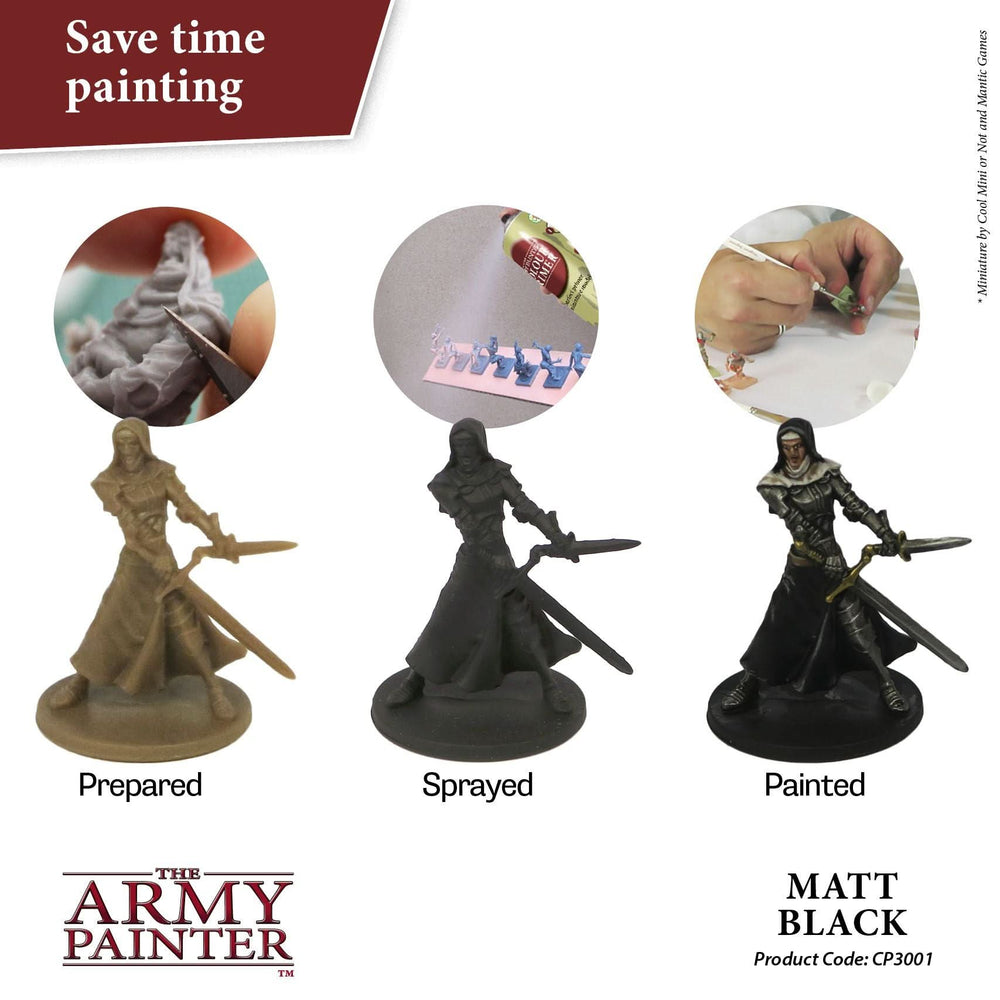 THE ARMY PAINTER COLOUR PRIMER: MATTE BLACK SPRAY